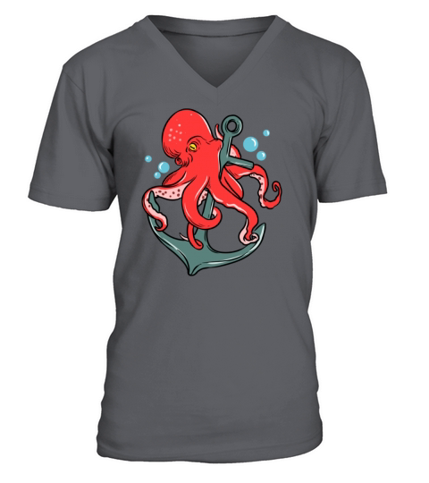 Octopus Anchor for Octopus Lover V-Neck T-shirt