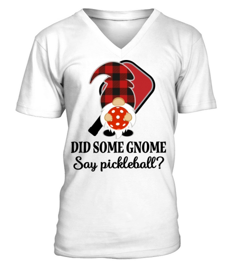 Pickleball Gnome V-Neck T-shirt