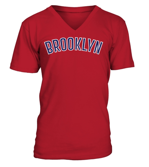 Vintage Retro Brooklyn Sports Graphic Design V-Neck T-shirt