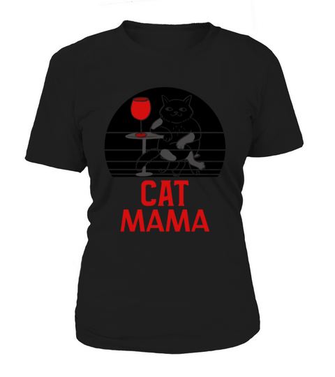 Retro Distressed Vintage Eighties Style Cat Mama Women's T-Shirt
