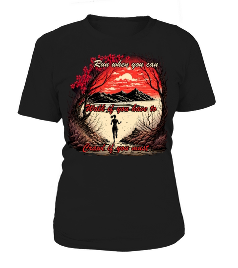 Runner in Nature with Motivational Quote Women's T-Shirt