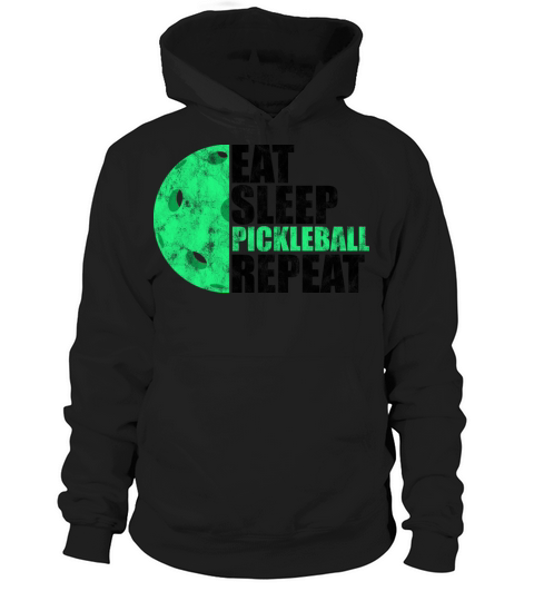 Vintage Eat Sleep Pickleball Repeat Paddle Sport Hoodie Unisex