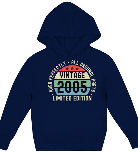 18th Birthday Vintage 2005 Kids Hoodie