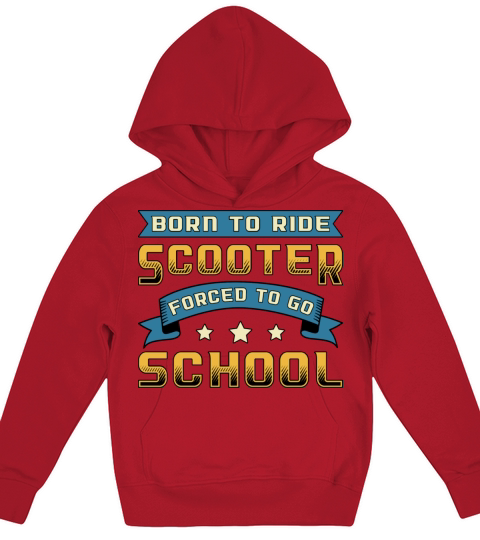 Born To Ride Scooter Driver E Scooter Vintage Kids Hoodie