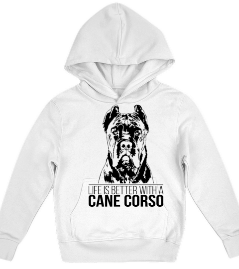Cane Corso life is better dog saying dog mom Kids Hoodie