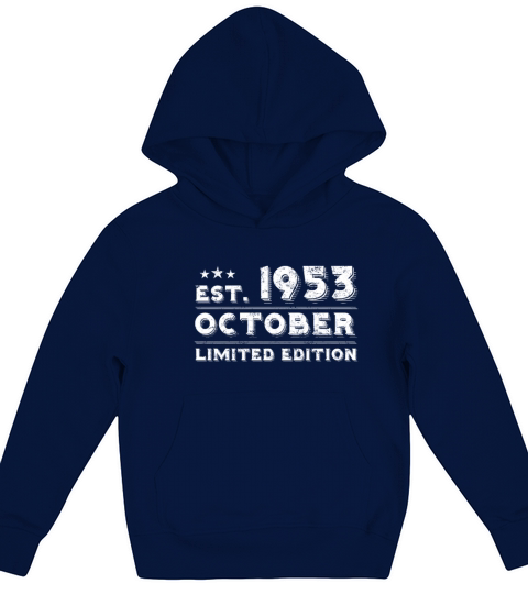 Est October 1953 - Birthday Present - Vintage Kids Hoodie