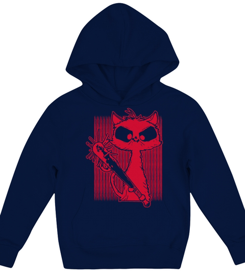 Halloween Retro Cat Vintage Cat Kids Hoodie