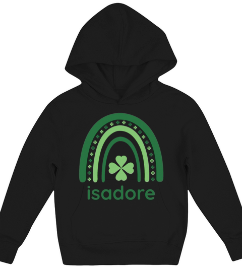 isadore Clover Charm Boho Rainbow Kids Hoodie