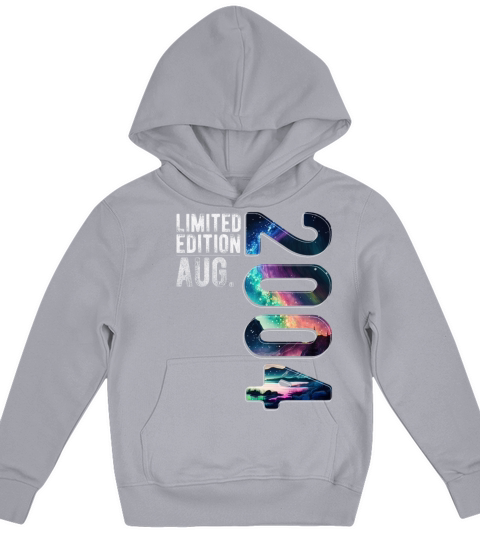 Limited Edition 2004 August Birthday Polar Lights Kids Hoodie