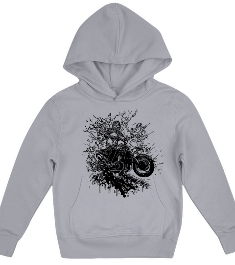 Motorcycling Vintage Splash Rider Style Kids Hoodie