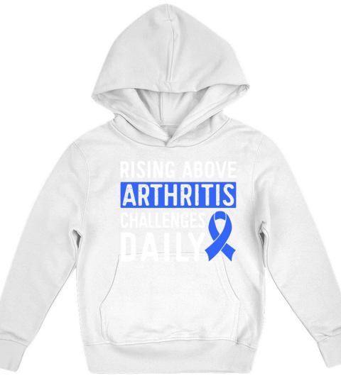Rising Above Arthritis Challenges Daily Awareness Kids Hoodie