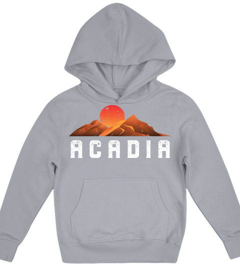 Vintage Acadia Retro National Park Kids Hoodie