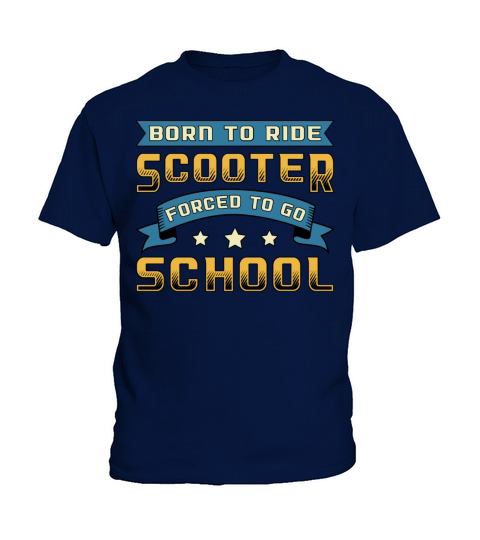 Born To Ride Scooter Driver E Scooter Vintage Kids T-Shirt
