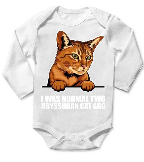 Abyssinian cat Abyssinian mom Long Sleeve Baby One-Piece