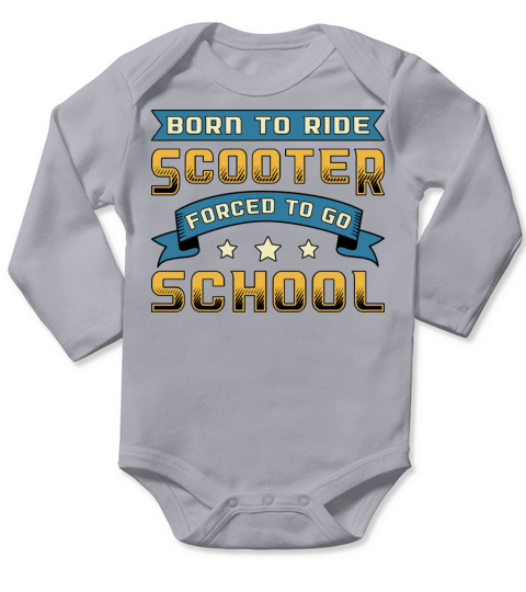 Born To Ride Scooter Driver E Scooter Vintage Long Sleeve Baby One-Piece