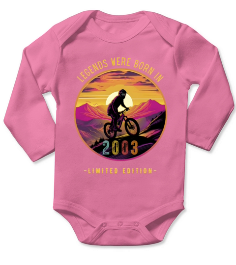 Legends of mountain biking were born in 2003 Long Sleeve Baby One-Piece