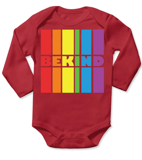 LGBTQ Be Kind Gay Rainbow Long Sleeve Baby One-Piece