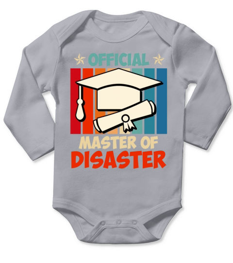 Official Master of Disaster Masters degree Long Sleeve Baby One-Piece