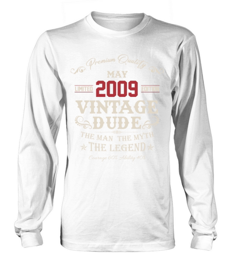 May 2009 Vintage Birthday Present Long sleeved Unisex