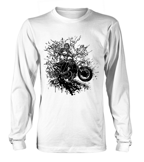 Motorcycling Vintage Splash Rider Style Long sleeved Unisex