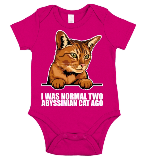Abyssinian cat Abyssinian mom Short Sleeve Baby One-Piece