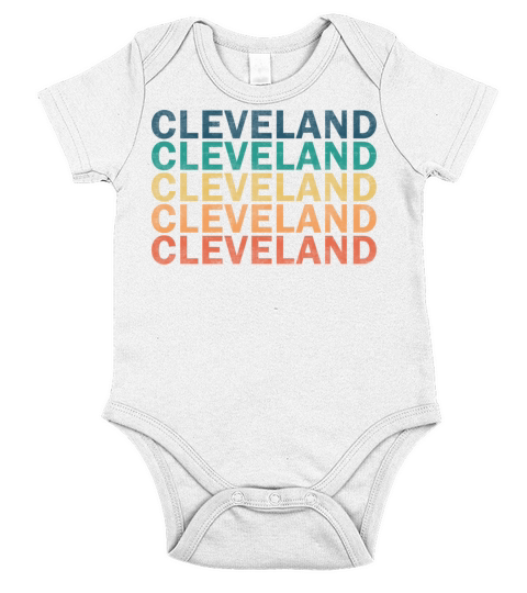 Cleveland Name T Shirt - Cleveland Vintage Retro N Short Sleeve Baby One-Piece