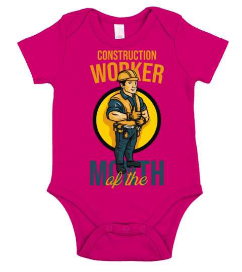 Construction Worker Of The Month Short Sleeve Baby One-Piece