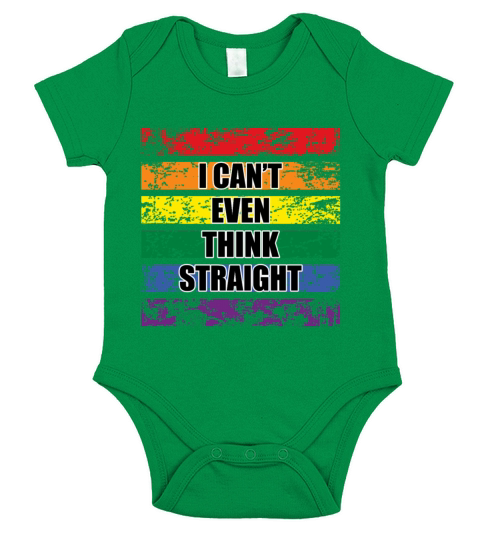 I Cant Even Think Straight LGBTQ Pride Short Sleeve Baby One-Piece