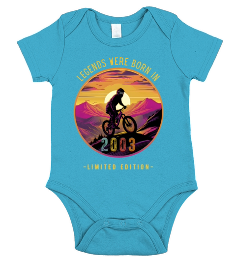 Legends of mountain biking were born in 2003 Short Sleeve Baby One-Piece