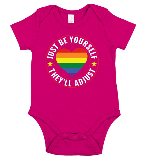LGBT Lesbian Gay Pride Be Yourself Theyll Adjust Short Sleeve Baby One-Piece