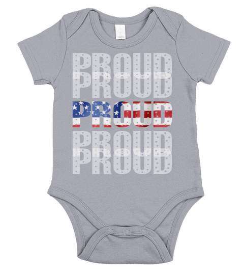 Proud 4th July Independence Day Short Sleeve Baby One-Piece