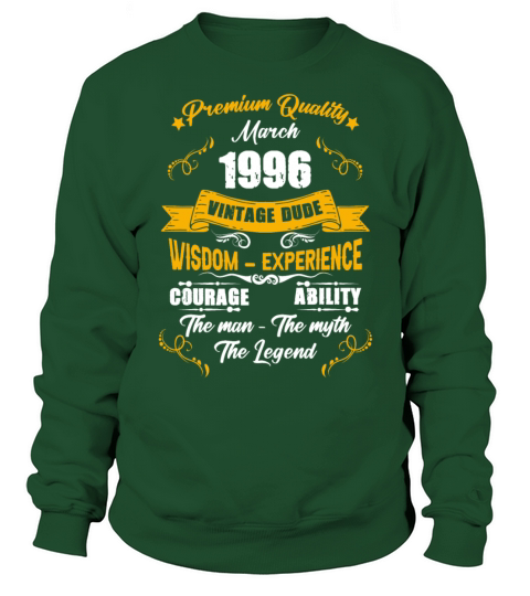 March 1996 Vintage Birthday Present Sweatshirt Unisex