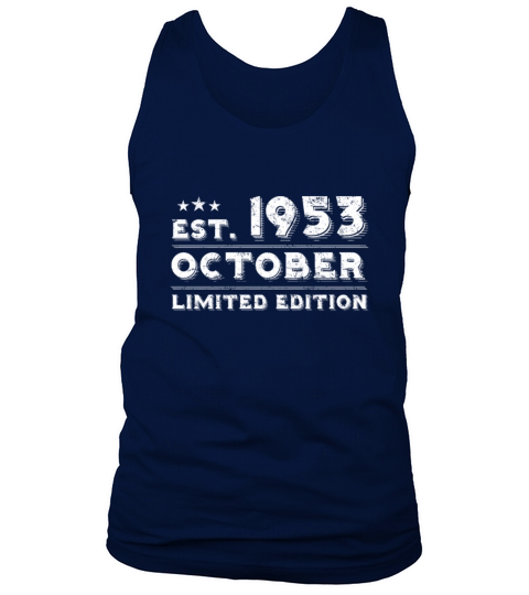 Est October 1953 - Birthday Present - Vintage Tank Top Unisex