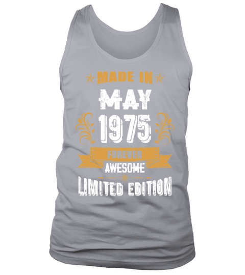 May 1975 Vintage Birthday Present Tank Top Unisex