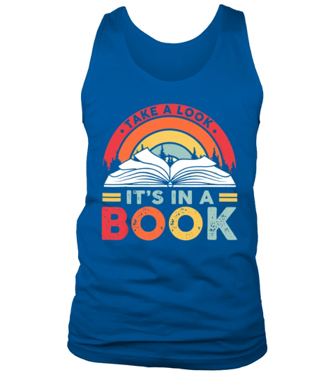 Take A Look Its In A Book Reading Vintage Retro Tank Top Unisex