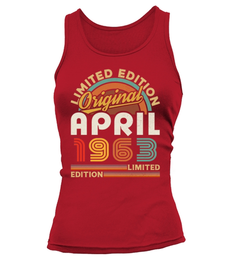 1963 April Vintage Born in 1963 April Gift Tank top Woman
