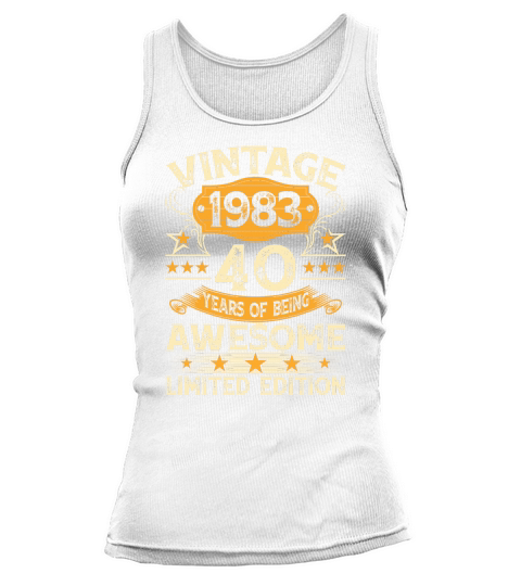 40th Birthday Gifts For Women Vintage 1983 Tees 40 Years Old Tank top Woman