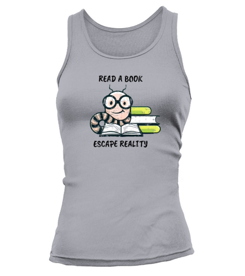 Bookworm Reader Design in Cartoon Style with the Tank top Woman