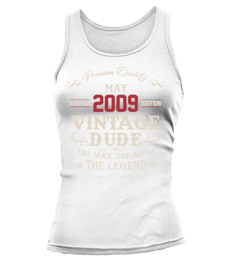 May 2009 Vintage Birthday Present Tank top Woman