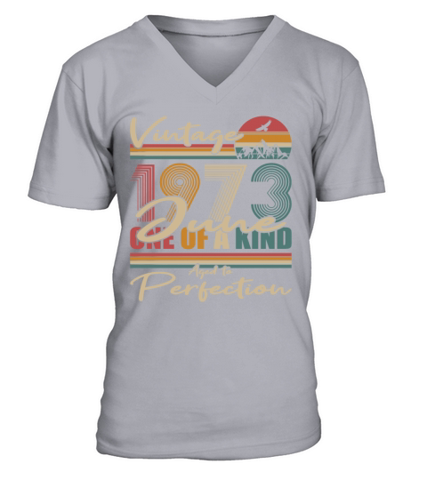 50th birthday june 1973 vintage 1973 V-Neck T-shirt