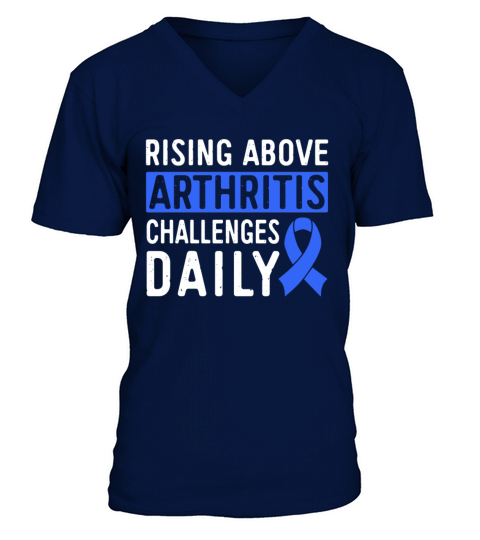 Rising Above Arthritis Challenges Daily Awareness V-Neck T-shirt