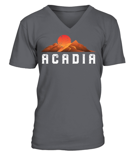 Vintage Acadia Retro National Park V-Neck T-shirt