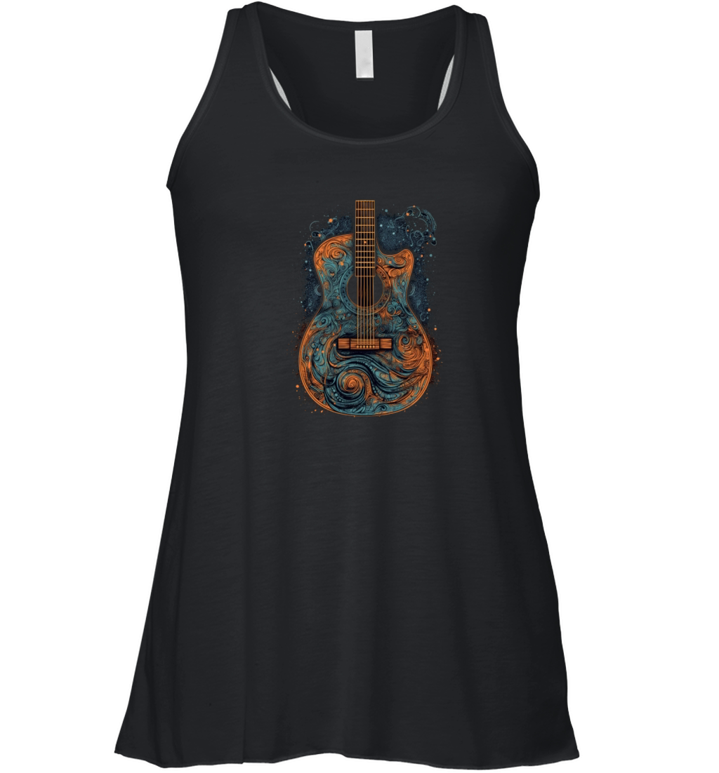Acoustic Guitar Guitarist Band Guitar Player Women's Flowy Tank Top