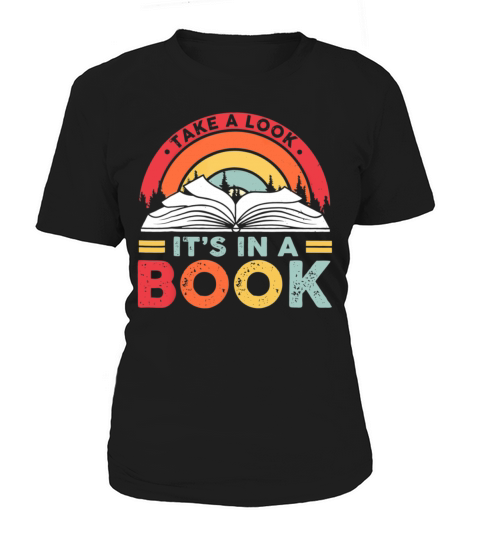 Take A Look Its In A Book Reading Vintage Retro Women's T-Shirt