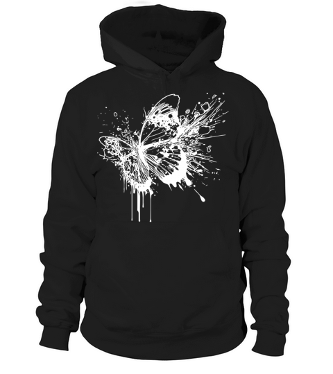Elegant Vintage Tattoo Splash Butterfly Hoodie Unisex