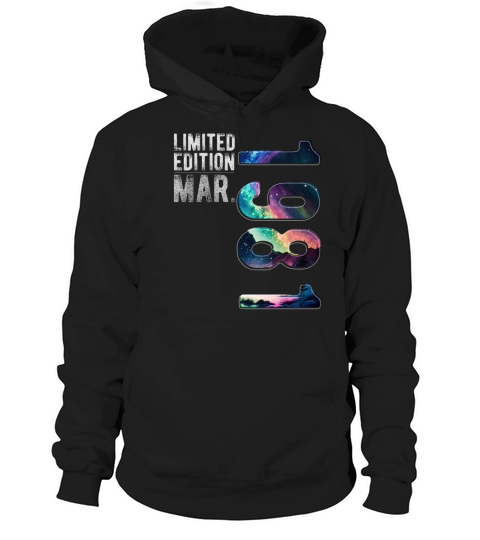 Limited Edition 1981 March Birthday Polar Lights Hoodie Unisex