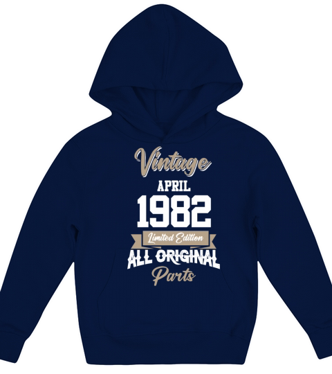 April 1982 Vintage Birthday Present Kids Hoodie