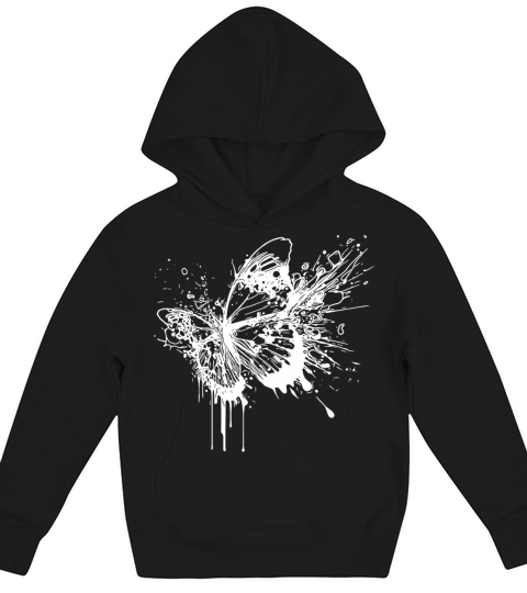 Elegant Vintage Tattoo Splash Butterfly Kids Hoodie