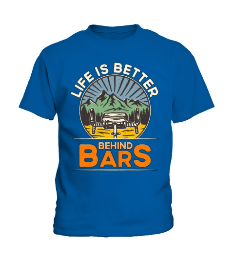 Bicycle Life Is Better Behind Bars Biking Cyclist Kids T-Shirt