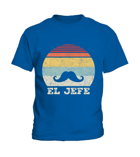 Retro El Jefe Funny Mexican Boss Funny Cinco De Ma Kids T-Shirt